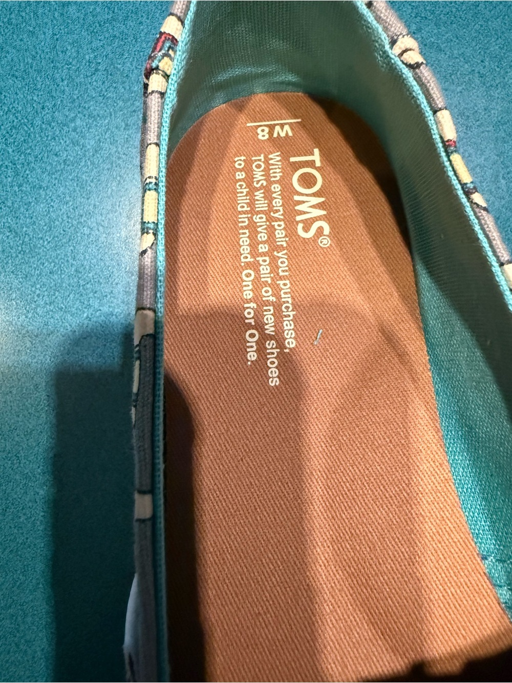 TOMS Grey llamas Canvas Slip-On with Patterned Trim - Picture 3 of 4
